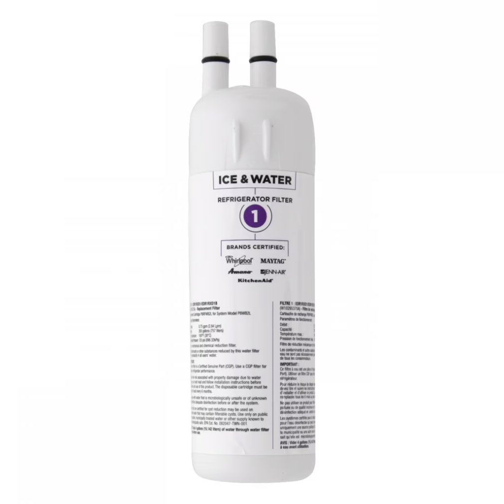 EDR1RXD1 Ice and Water Refrigerator Filter 1 Replacement for Whirlpool