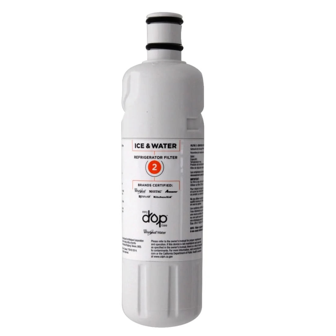 EDR2RXD1 Ice and Water Refrigerator Filter 2 Replacement for Whirlpool